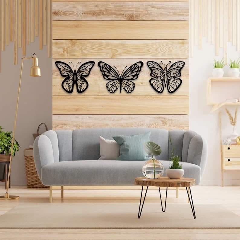 3 Butterflies Wall Mount