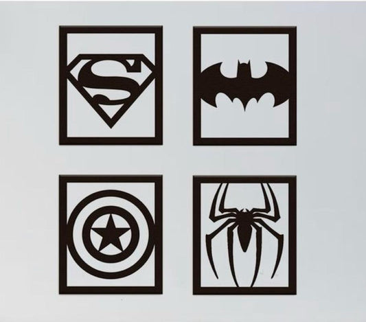 Super Hero Logo Wall Mounting