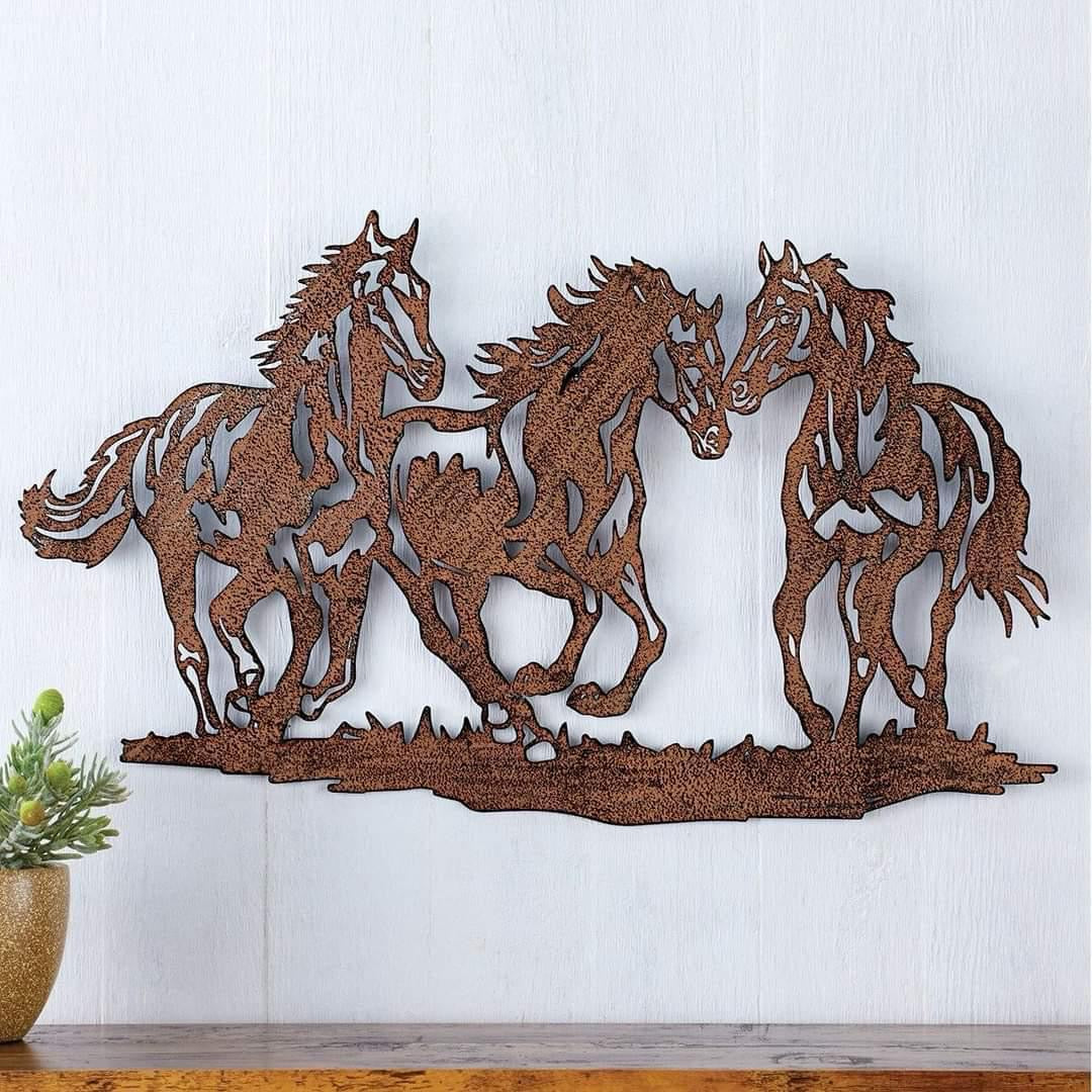 Running Horses Wall Mount